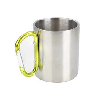 Hrnek nerez - s karabinou - 300ml