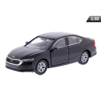 Hračka Model Škoda Octavia černá 13,5x6,7cm v krabici 25x14,5x4,5cm