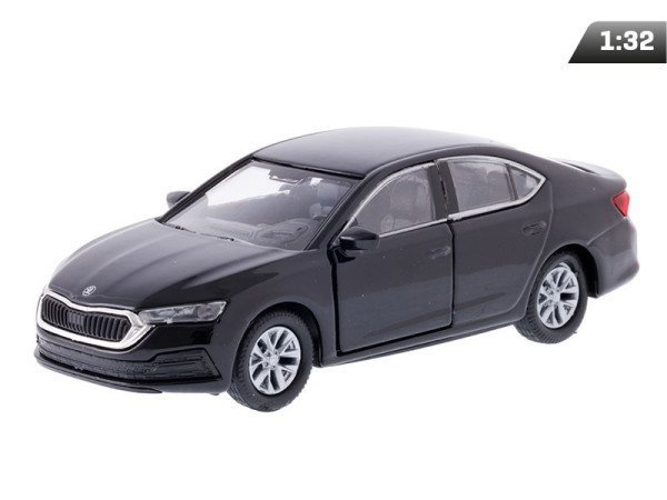 Hračka Model Škoda Octavia černá 13,5x6,7cm v krabici 25x14,5x4,5cm