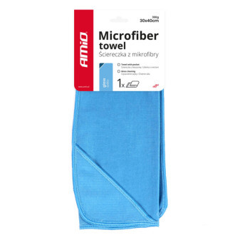 Utěrka leštící MICROFIBER modrá, 30x40cm