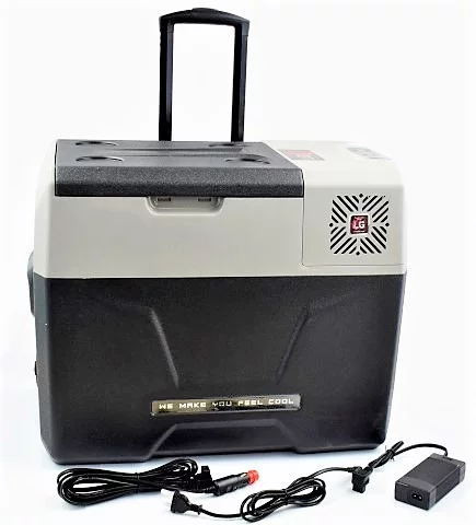 Box chladící - kompresorová chladnička 40l, 45W, 12/24V, 100-240V, do -20°C, 586*378*475mm na kolečkách