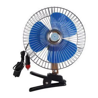 Ventilátor 12V kovový 8" s klipsem