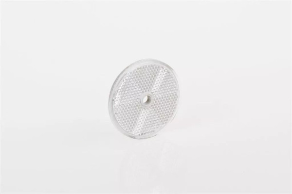 Odrazka kulatá bílá s dírou, pr. 33mm