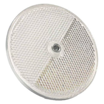 Odrazka kulatá bíla s dírou, pr. 60mm