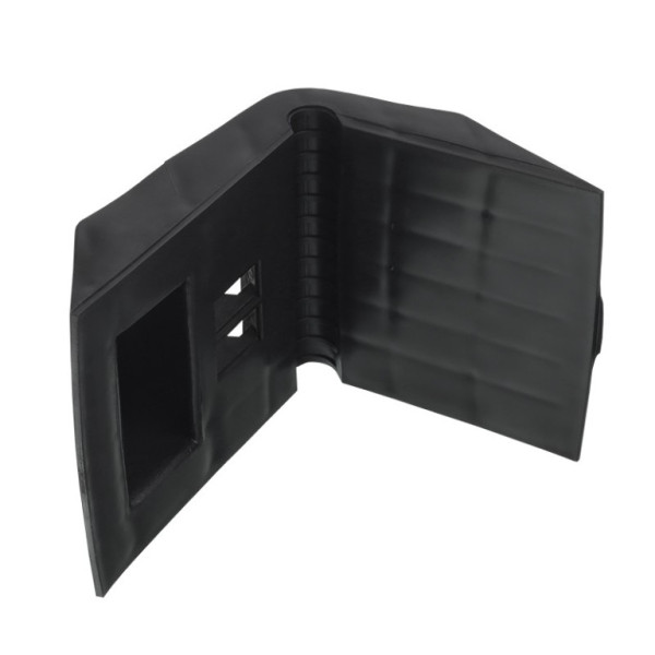 Roh ochranný plastový černý, 132x170mm, max. 65mm pás