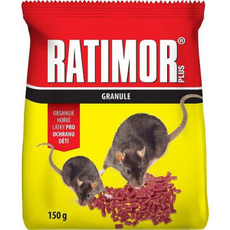 Nástraha na myši Ratimor plus granule 150g, 29ppm, sáček