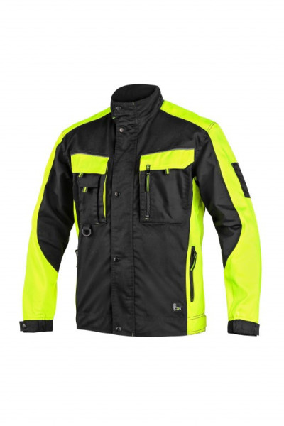 Blůza pánská montérková CXS-SIRIUS BRIGHTON, černo-žlutá, vel. 60, CANIS