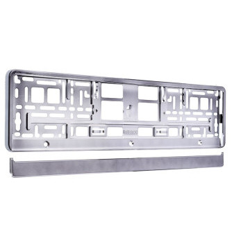 Podložka pod SPZ metalická, grafitová - komplet