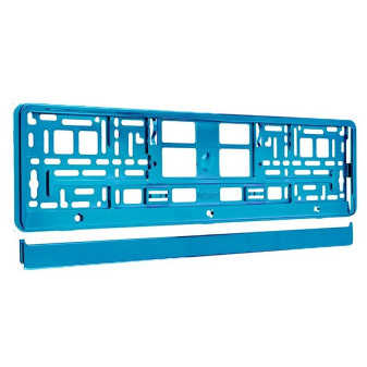 Podložka pod SPZ metalická, tyrkysová - komplet