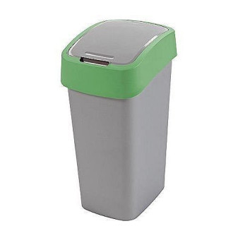 Odpadkový koš s výklopným víkem 25 l, šedý