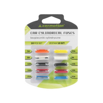 Sada pojistek válcových 10 ks