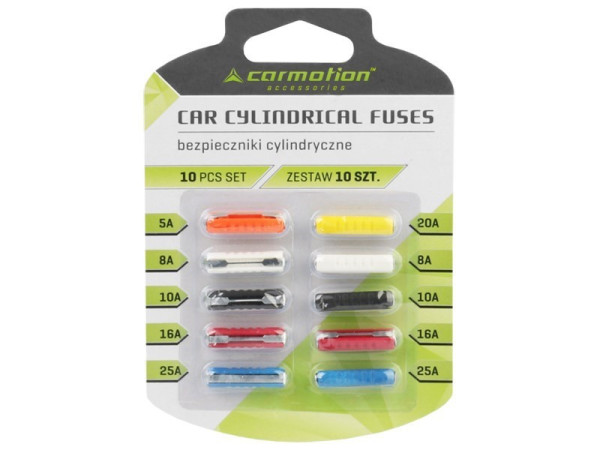 Sada pojistek válcových 10 ks