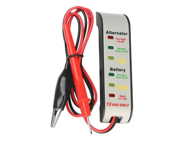 Tester autobaterie a alternátoru 12V