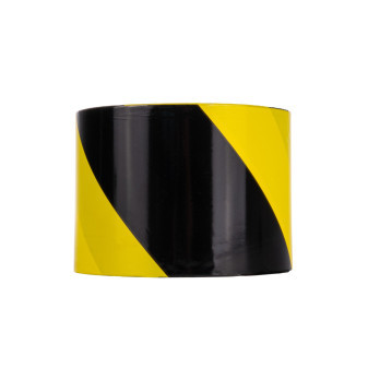 Páska lepící varovací černá-žlutá, 70mm x 100m