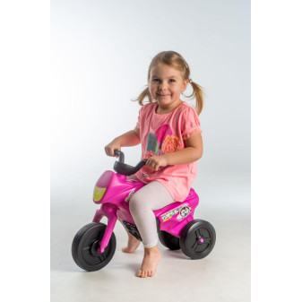 Odrážedlo Enduri Yupee růžové, výška sedadla 26cm, nosnost 25kg