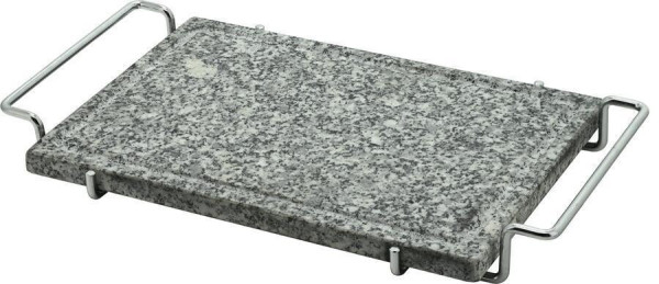 Grilovací kámen GRANIT L s drážkou a držákem 30x20x1,65cm