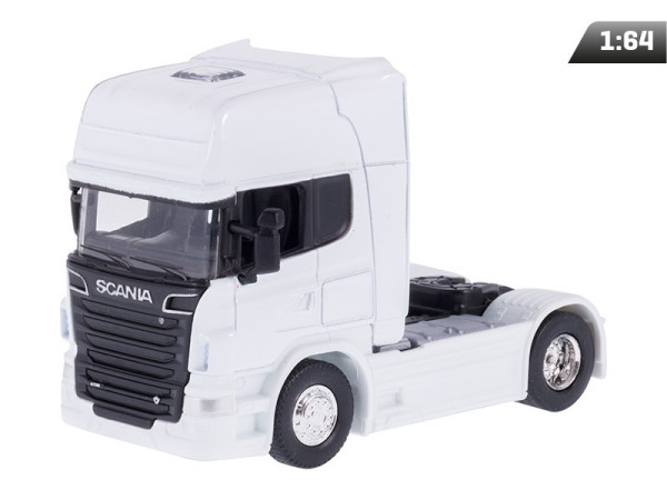 Hračka model 1:64 Scania V8 R730, tahač, bílý
