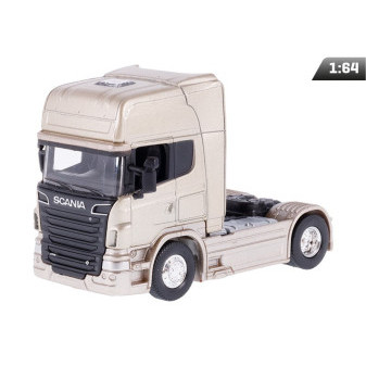 Hračka model 1:64, Scania V8 R730, tahač, zlatý