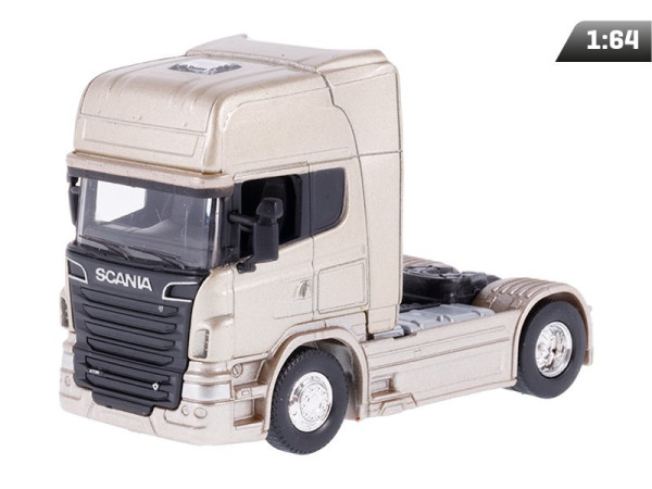 Hračka model 1:64, Scania V8 R730, tahač, zlatý