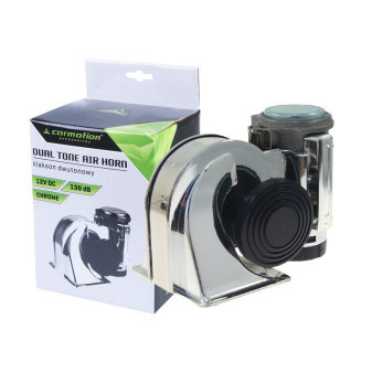 Klakson "Nautilus" s kompresorem, 12V, chrom