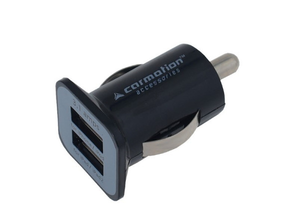 Nabíječka 2x USB, 3,1 A, pro zásuvku zapalovače cigaret 12/24 V