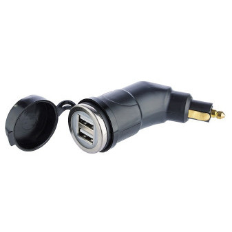 Nabíječka 2x USB 3,3A s DIN konektorem