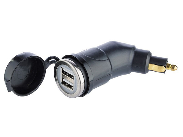 Nabíječka 2x USB 3,3A s DIN konektorem