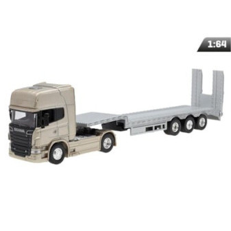 Hračka model 1:64, Scania V8 R730, zlatý tahač, odtahovka