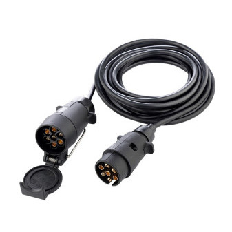 Kabel pro přívěs se 7pinovou zástrčkou a zásuvkou, délka 5 m