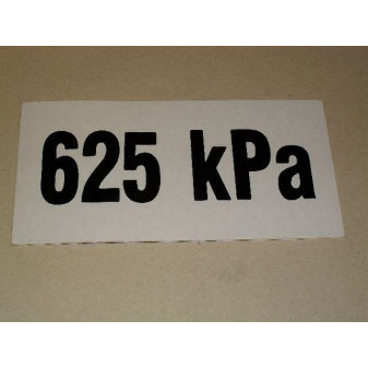 Samolepka tlaku 625 kPa