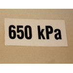 Samolepka tlaku 650 kPa