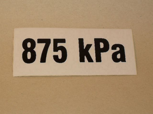 Samolepka tlaku 875 kPa