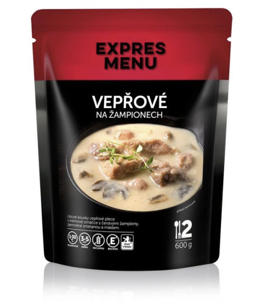 Expres Menu Vepřové na žampionech - 2 porce - 600g
