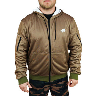 Mikina béžová s kapucí SMILODON polyester, XXL