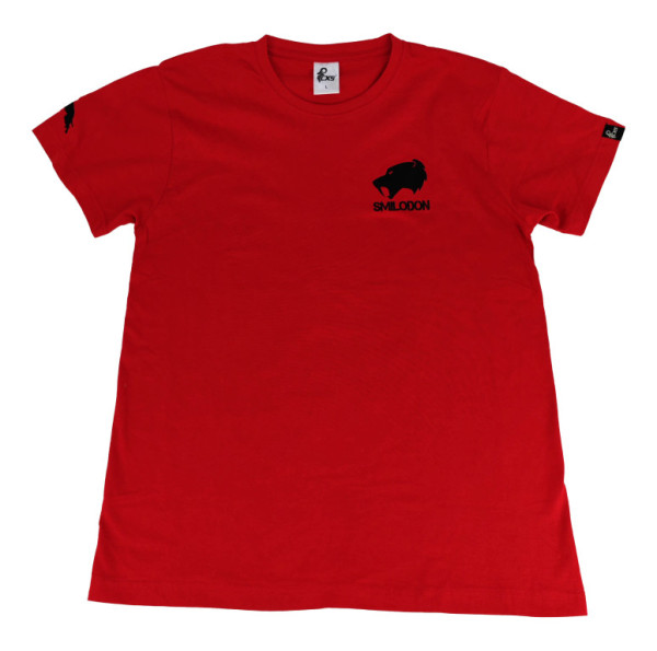 Tričko s výšivkou, červená, vel. 2XL, Smilodon