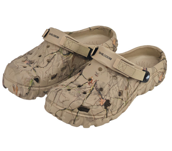 Nazouváky gumové SMILODON, béžová lesní kamufláž, 39