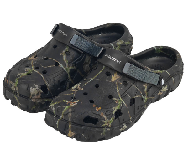 Nazouváky gumové SMILODON, černá lesní kamufláž, 46