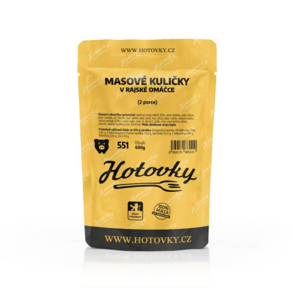 Hotovky Masové kuličky v rajské omáčce - 2 porce - 680 g
