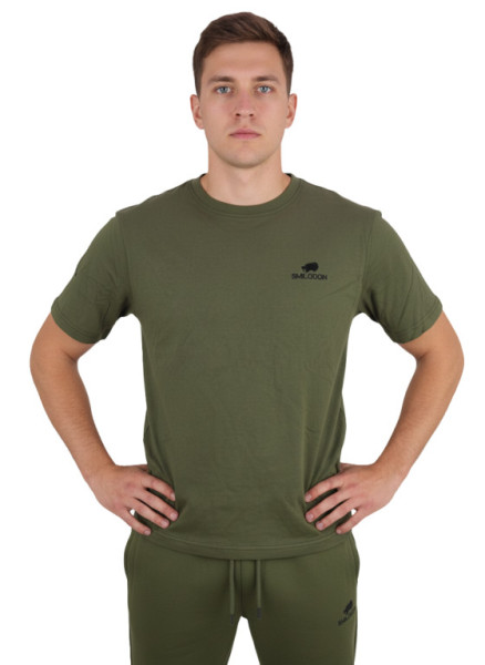 Tričko olivové, 100% bavlna, Smilodon, S