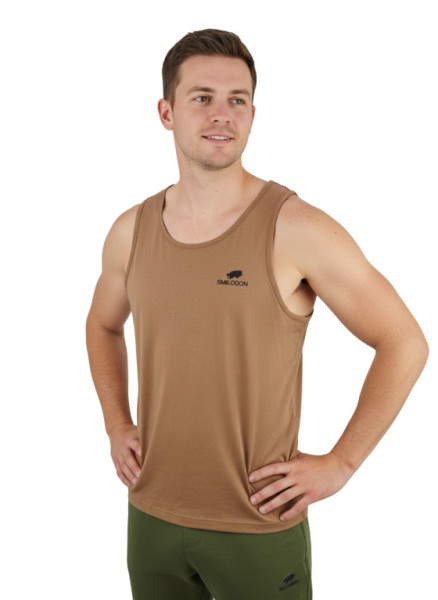 Tílko hnědé, 100% bavlna, Smilodon, XL