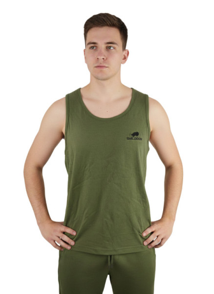 Tílko olivové, 100% bavlna, Smilodon, XL