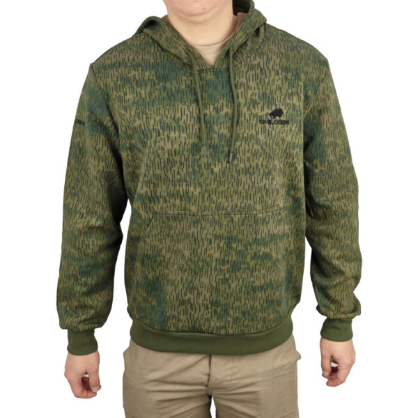 Mikina s kapucí maskáčová jehličí, Smilodon, XXXL