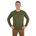 Tričko olivové, dlouhý rukáv, 100% bavlna, Smilodon, XXXL