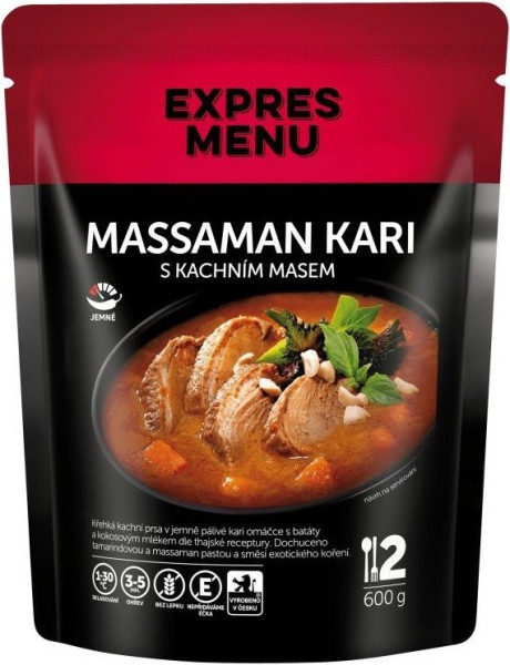 Expres Menu Massaman kari s kachním masem - 2 porce - 600g