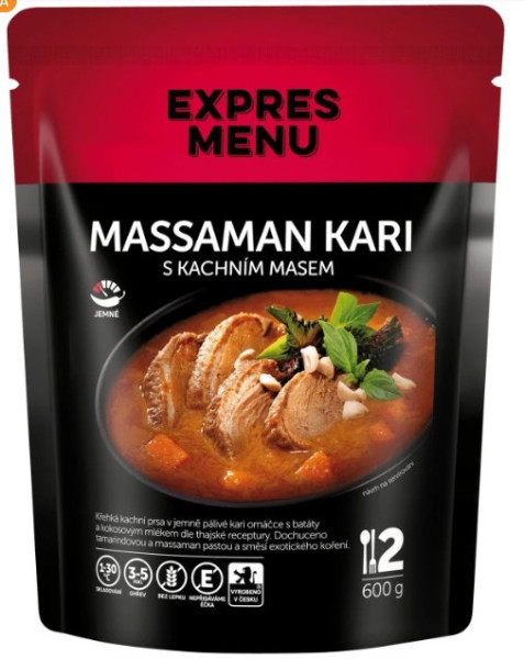 Expres Menu Massaman kari- Thajské kari s kachním masem - 2 porce 600g