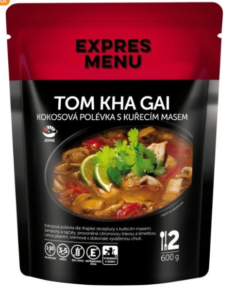 Expres Menu Thom Kha Gai- Thajská kokosová polévka s kuřecím masem - 2 porce 600g