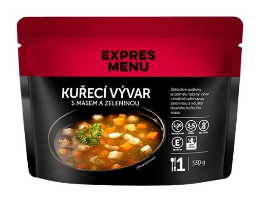 Expres Menu Kuřecí vývar se zeleninou - 1 porce 330g