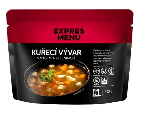 Expres Menu Hovězí vývar s masem a zeleninou - 1 porce 330g
