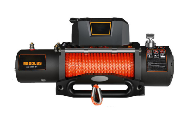 Elektrický naviják 4,3 t pro off-road vozidla - syntetické lano 24 m, 12/24 V