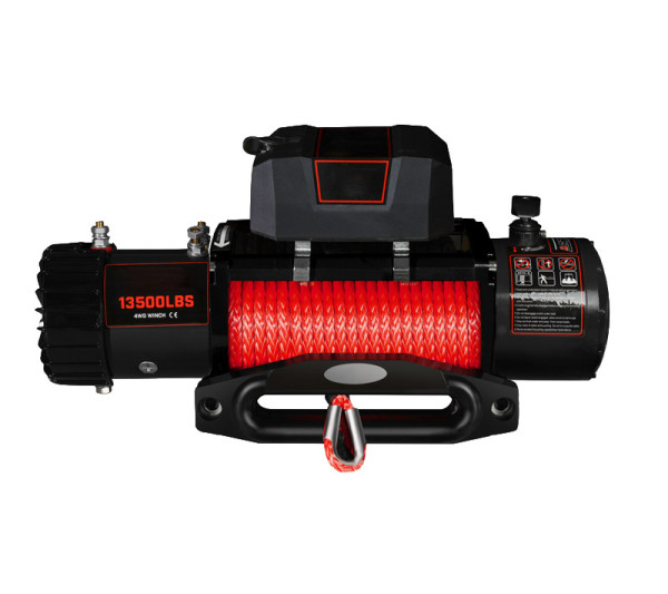 Elektrický naviják 6,1t pro off-road vozidla - ocelové lano 24 m, 12/24 V